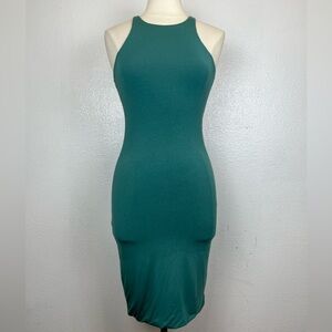 J. Crew Womens Form Knit Tank Top Dress Teal Green Size XS